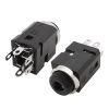 Black 3.5mm Stereo Phone Jack 5 pins