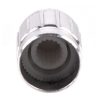 Knurled Aluminum Silver Knob 15x17mm Shaft Diameter 6x18T