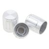 Knurled Aluminum Silver Knob 15x17mm Shaft Diameter 6x18T