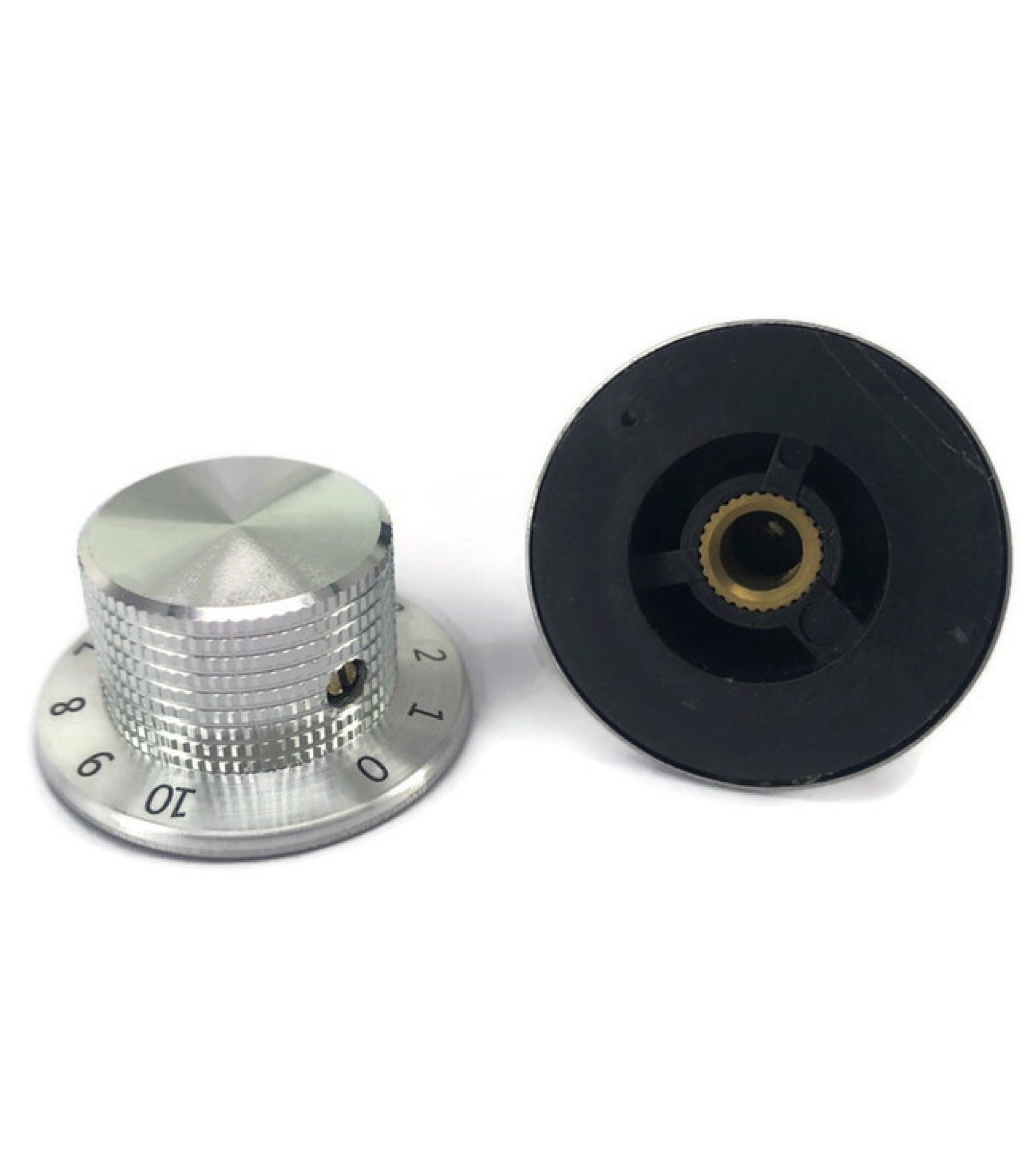 Silver Aluminum Knob 37mm with Number 0 to 10