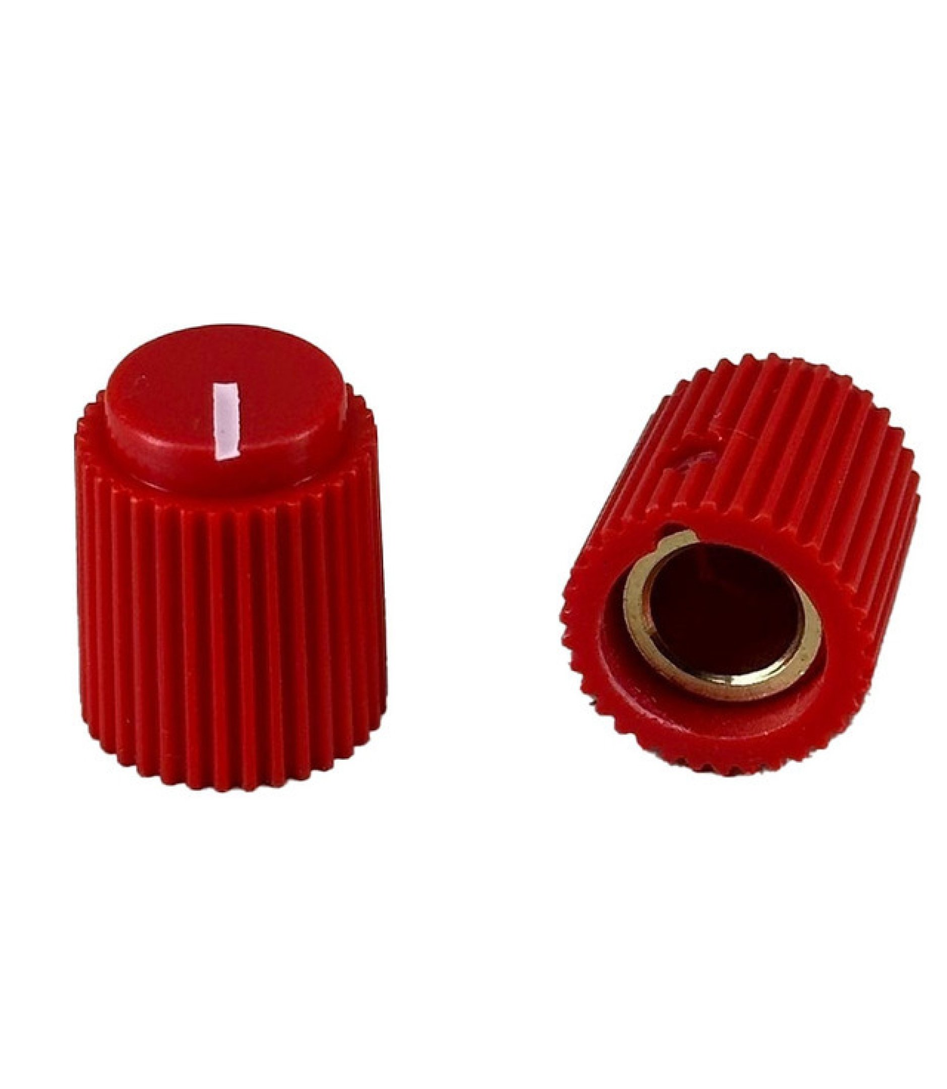 Ripple knob red 14x17mm Shaft Hole 6.35mm