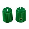 Ripple knob Green 14x17mm Shaft Hole 6.35mm