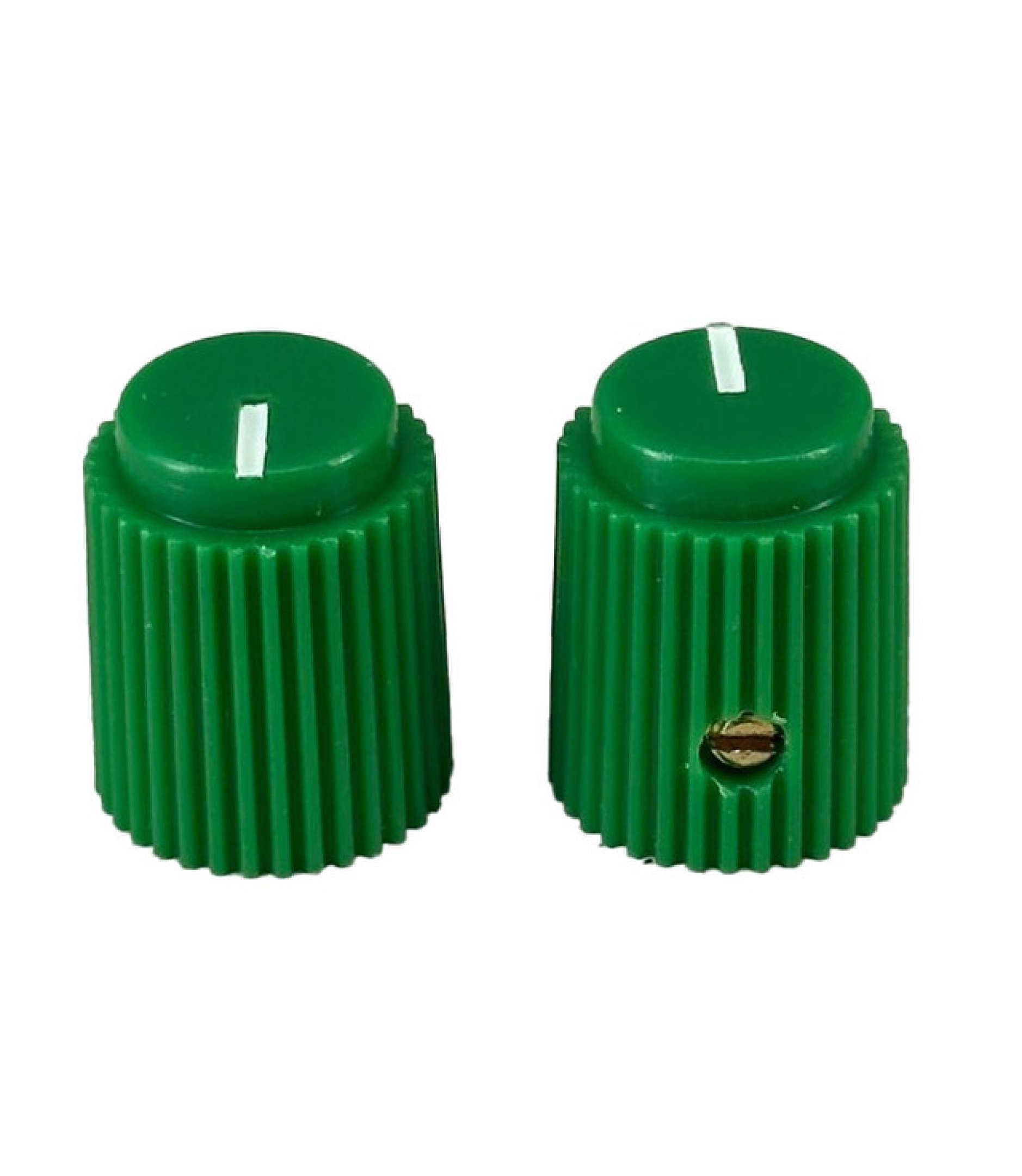Ripple knob Green 14x17mm Shaft Hole 6.35mm