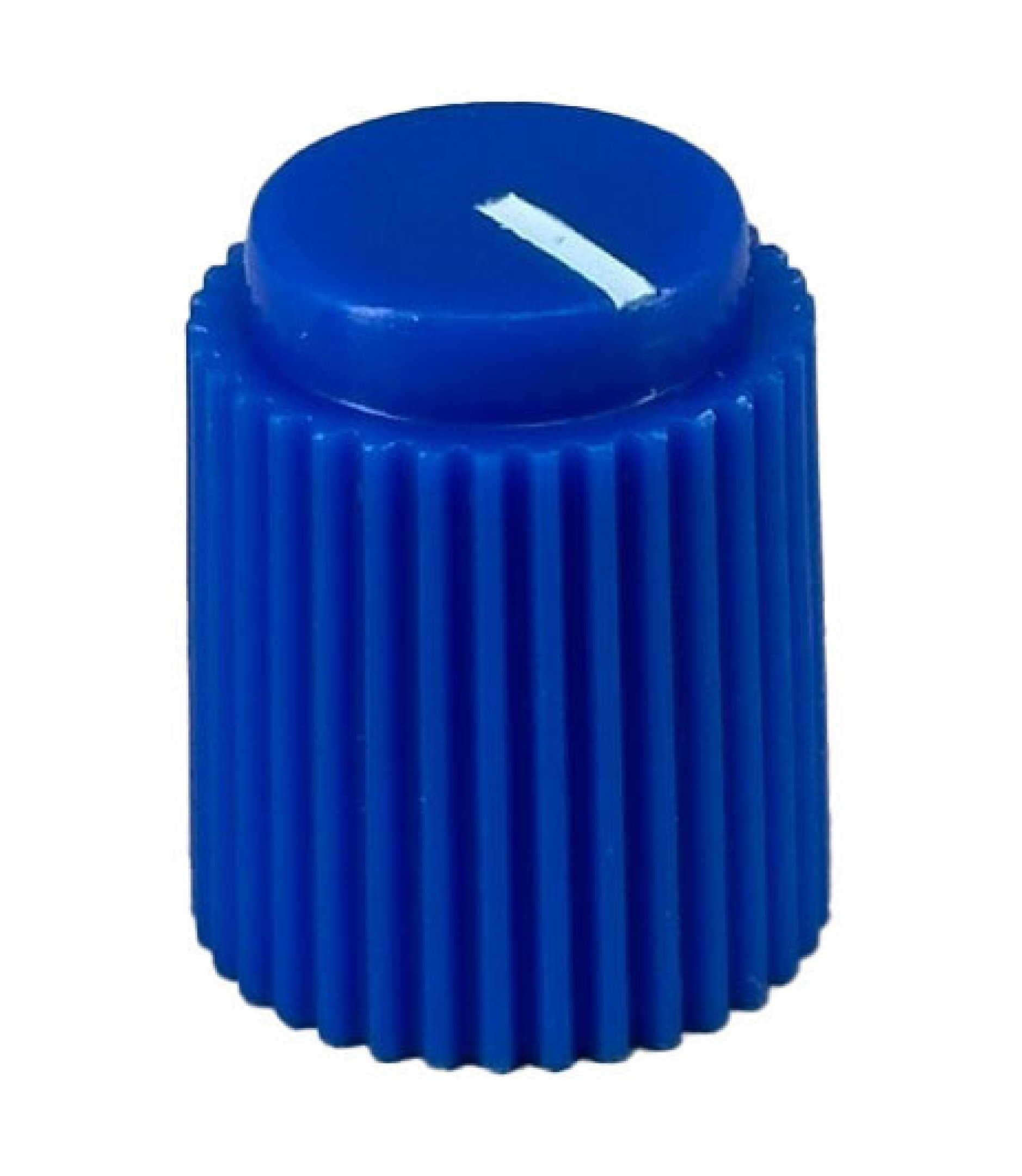 Ripple knob Blue 14x17mm Shaft Hole 6.35mm