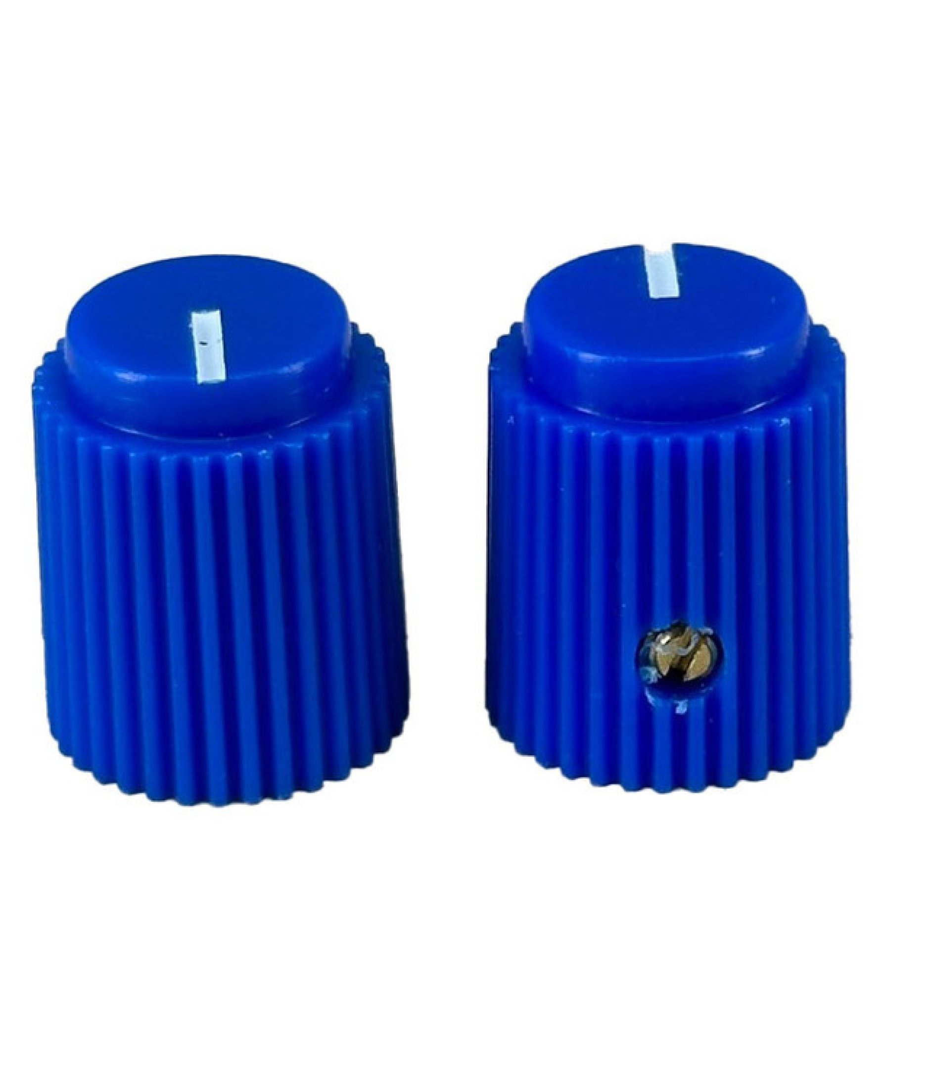 Ripple knob Blue 14x17mm Shaft Hole 6.35mm