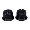 Black Knurled Aluminum 15x24mm knob with skirted Shaft 6.4mm
