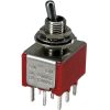 Mini Toggle Switch 1M Series 3PDT On-On Short Handle PCB Pin