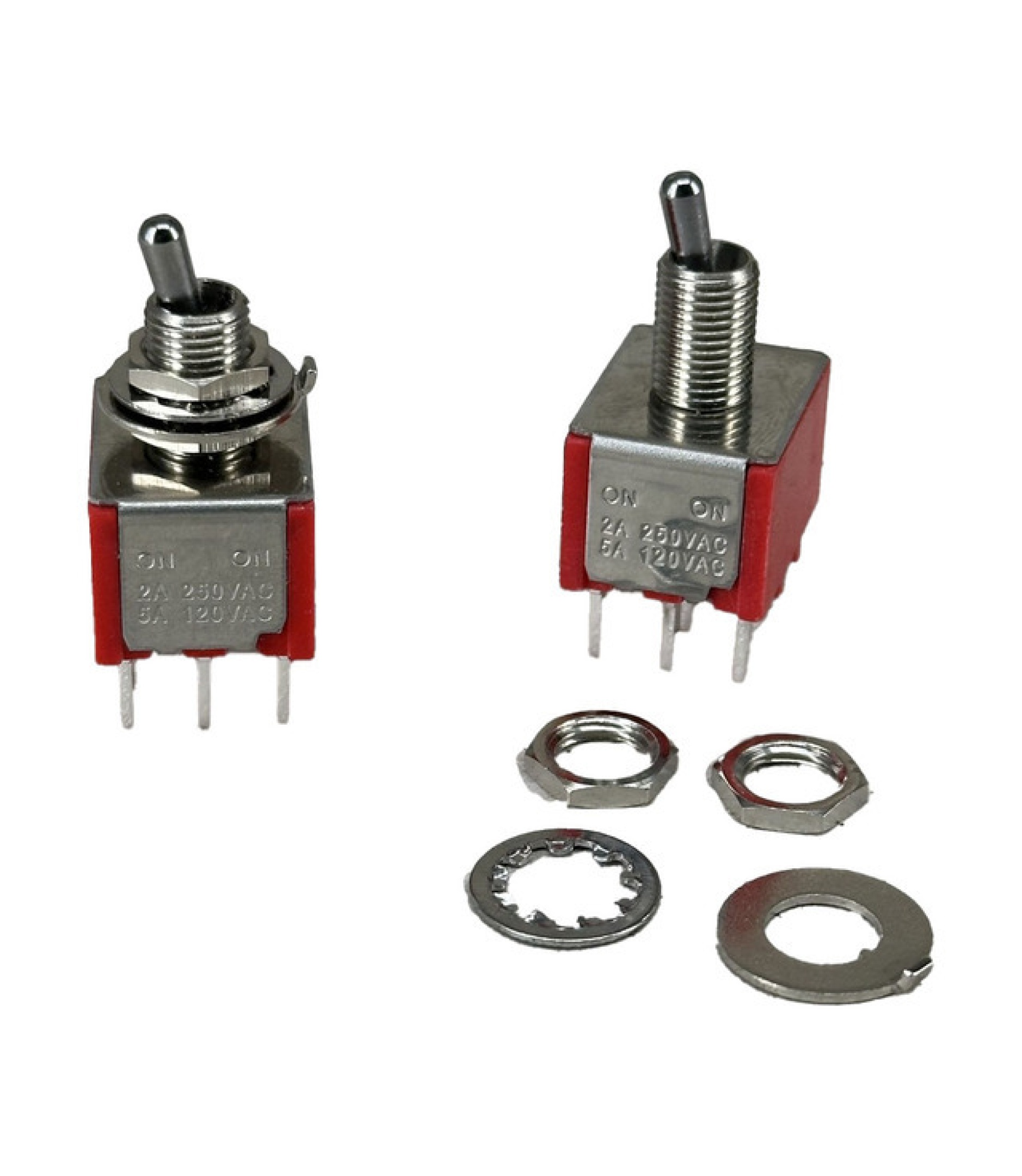 Mini Toggle Switch 1M Series 3PDT On-On Short Handle PCB Pin