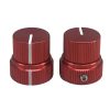 Red Guitar Aluminum Alloy Dual Concentric Control Knobs 19x20mm