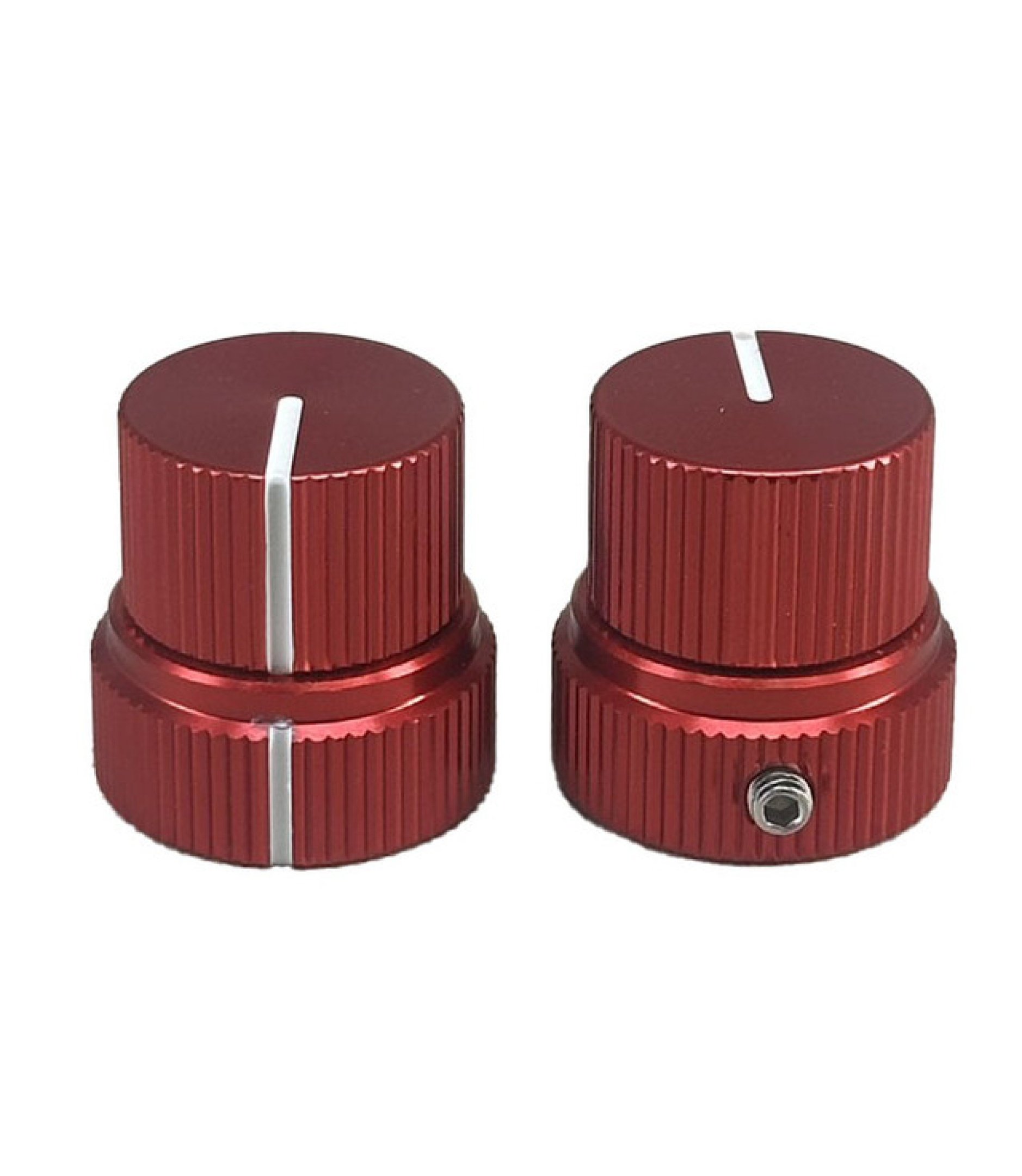 Red Guitar Aluminum Alloy Dual Concentric Control Knobs 19x20mm