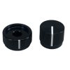 7712-3.jpg Black Guitar Aluminum Alloy Dual Concentric Control Knobs 19x20mm
