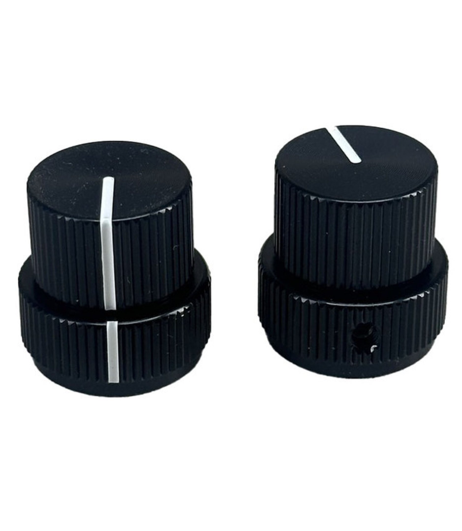 7712-4.jpg Black Guitar Aluminum Alloy Dual Concentric Control Knobs 19x20mm