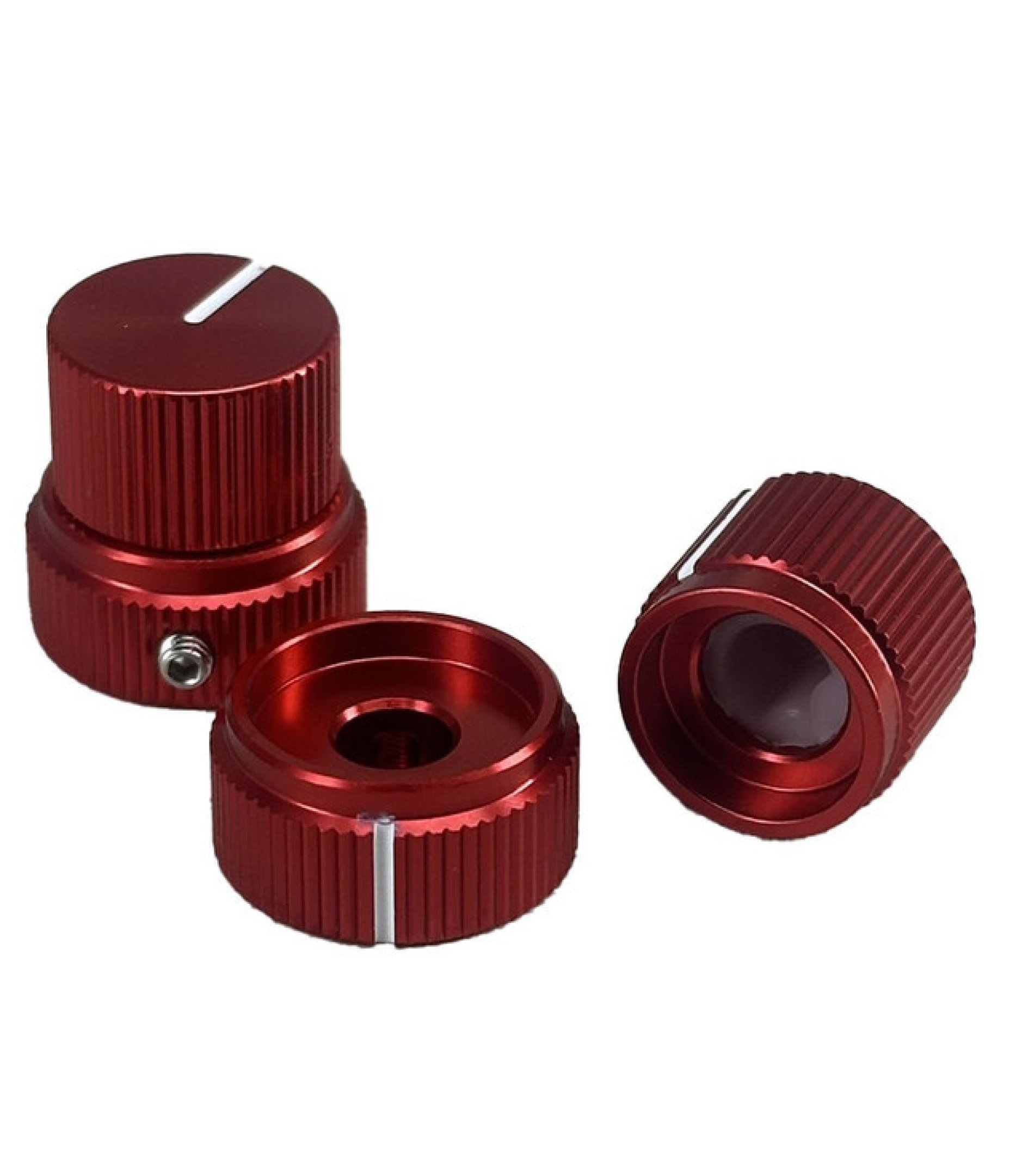 Red Guitar Aluminum Alloy Dual Concentric Control Knobs 19x20mm