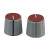Gray Knob Red top 16X15mm shaft hole 6.4mm