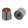 Gray Knob Red top 16X15mm shaft hole 6.4mm