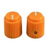 Ripple knob Orange 14x17mm Shaft Hole 6.35mm
