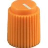 Ripple knob Orange 14x17mm Shaft Hole 6.35mm