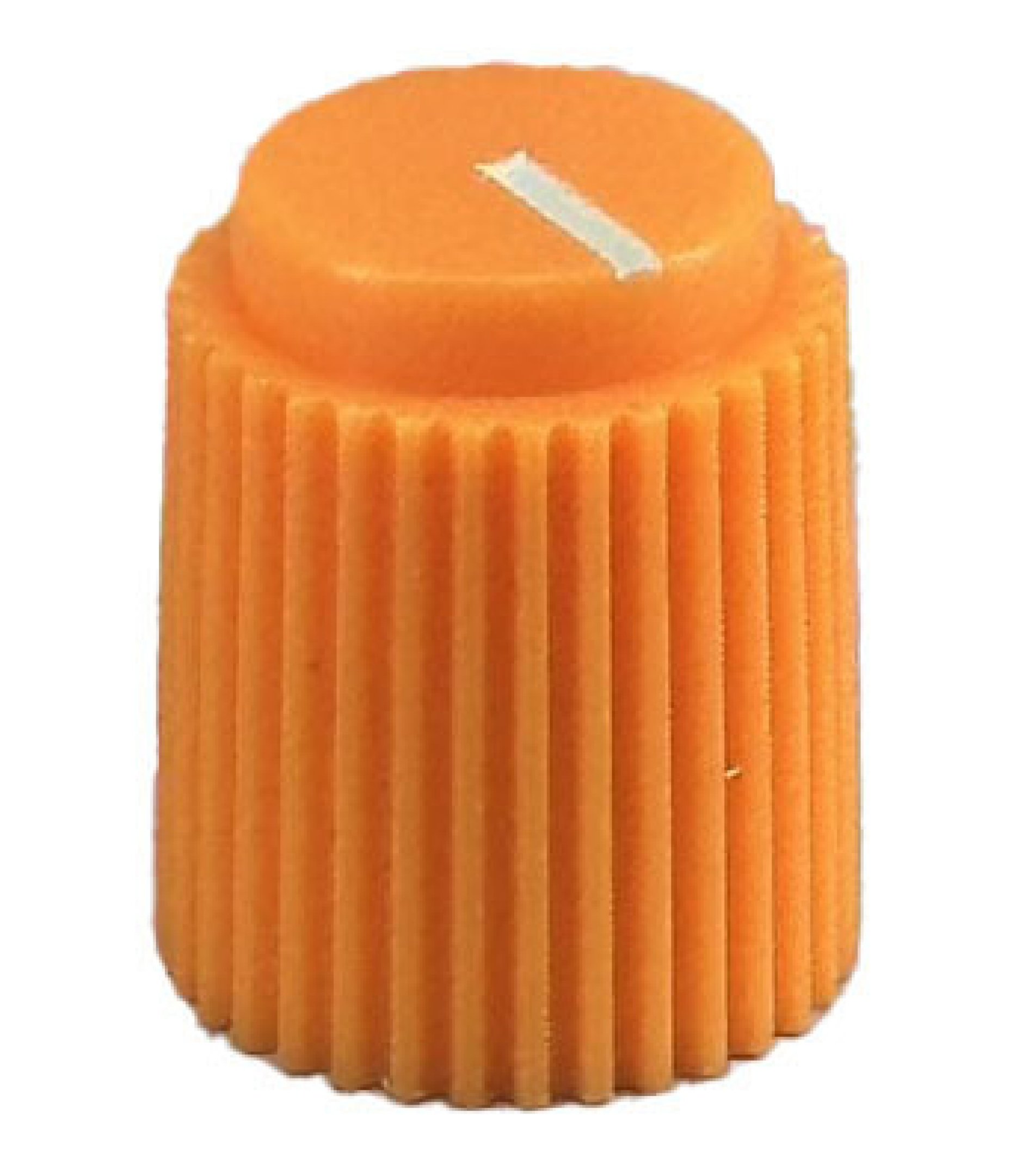 Ripple knob Orange 14x17mm Shaft Hole 6.35mm
