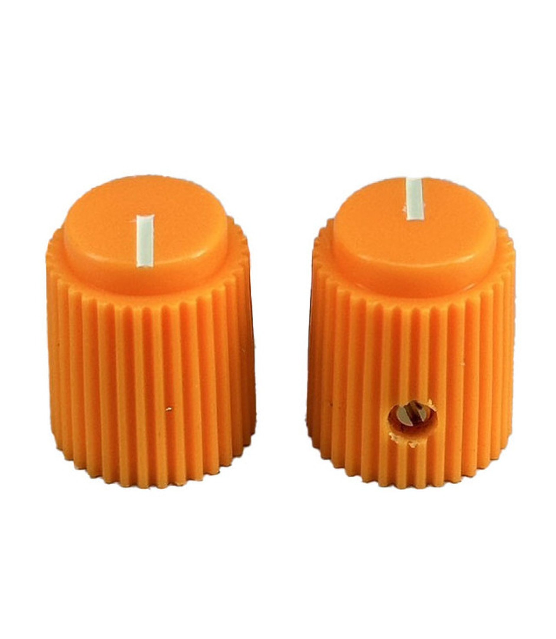 Ripple knob Orange 14x17mm Shaft Hole 6.35mm
