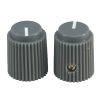 Ripple knob Gray 14x17mm Shaft Hole 6.35mm