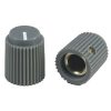 Ripple knob Gray 14x17mm Shaft Hole 6.35mm