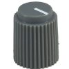 Ripple knob Gray 14x17mm Shaft Hole 6.35mm