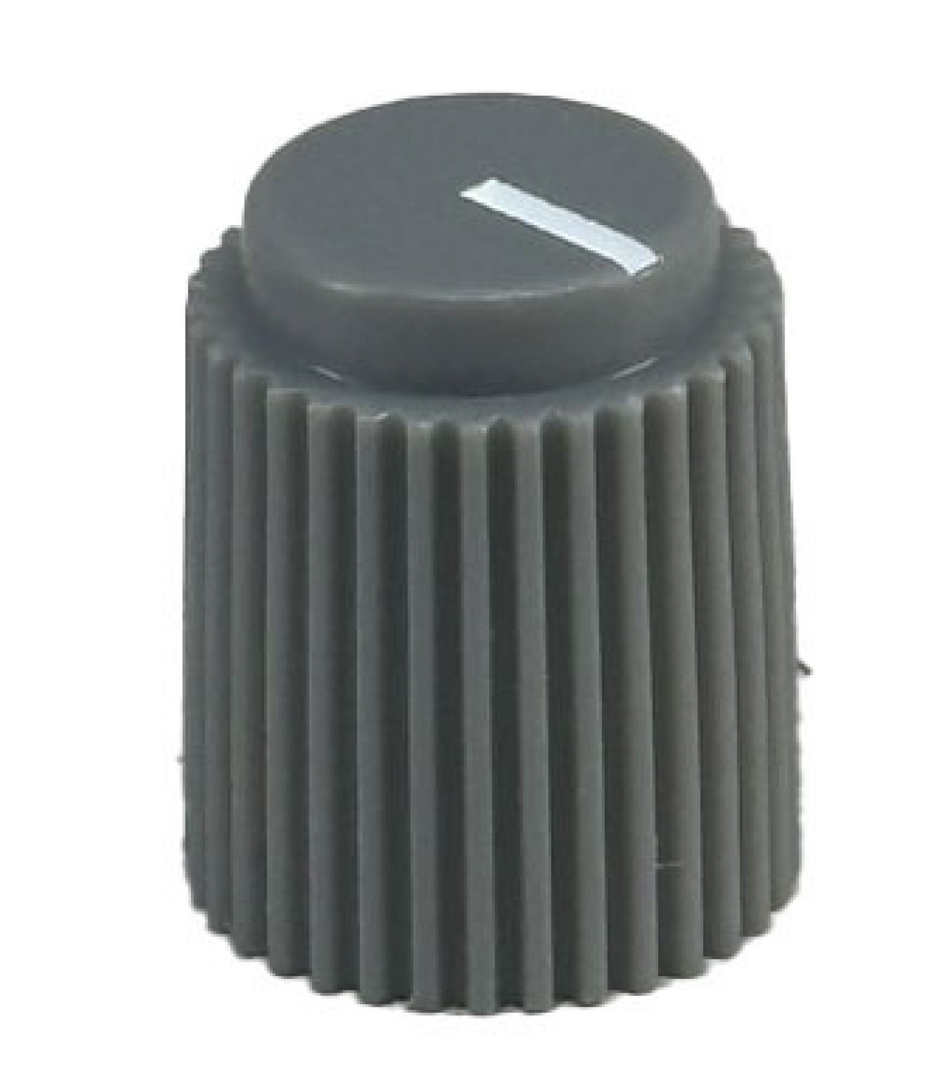 Ripple knob Gray 14x17mm Shaft Hole 6.35mm