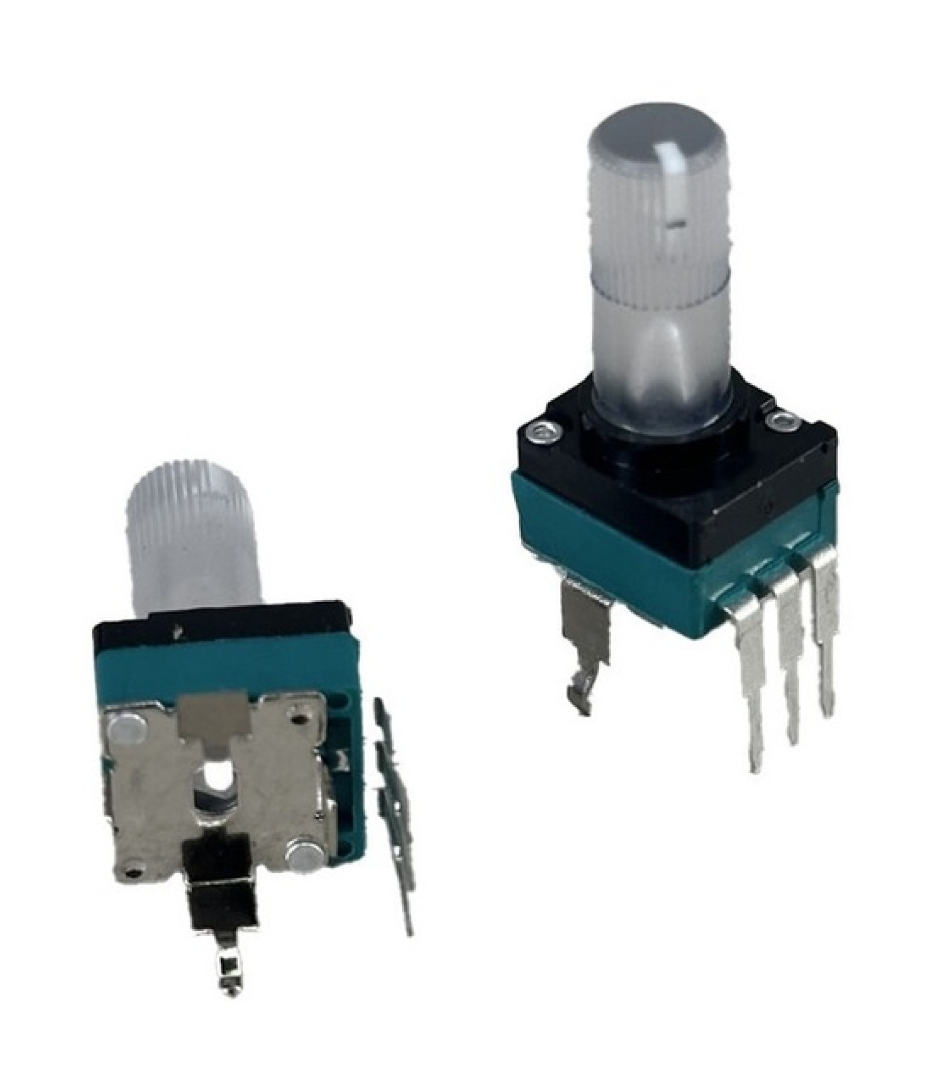 100Electronics 100K OHM Linear Taper Potentiometer CLEAR Spline Shaft PCB Mount