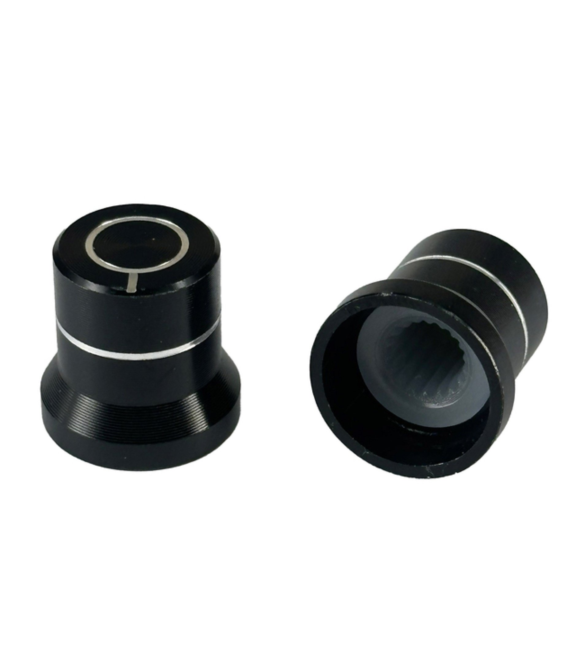 Black halo knob 15x15mm Shaft 6x18T