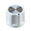 White Moog Knob 16x21mm Shaft 6.4mm