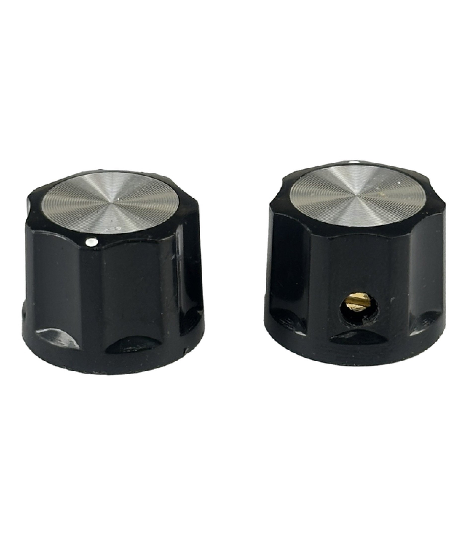 8011-3.jpg Black Moog Knob 16x21mm Shaft 6.4mm