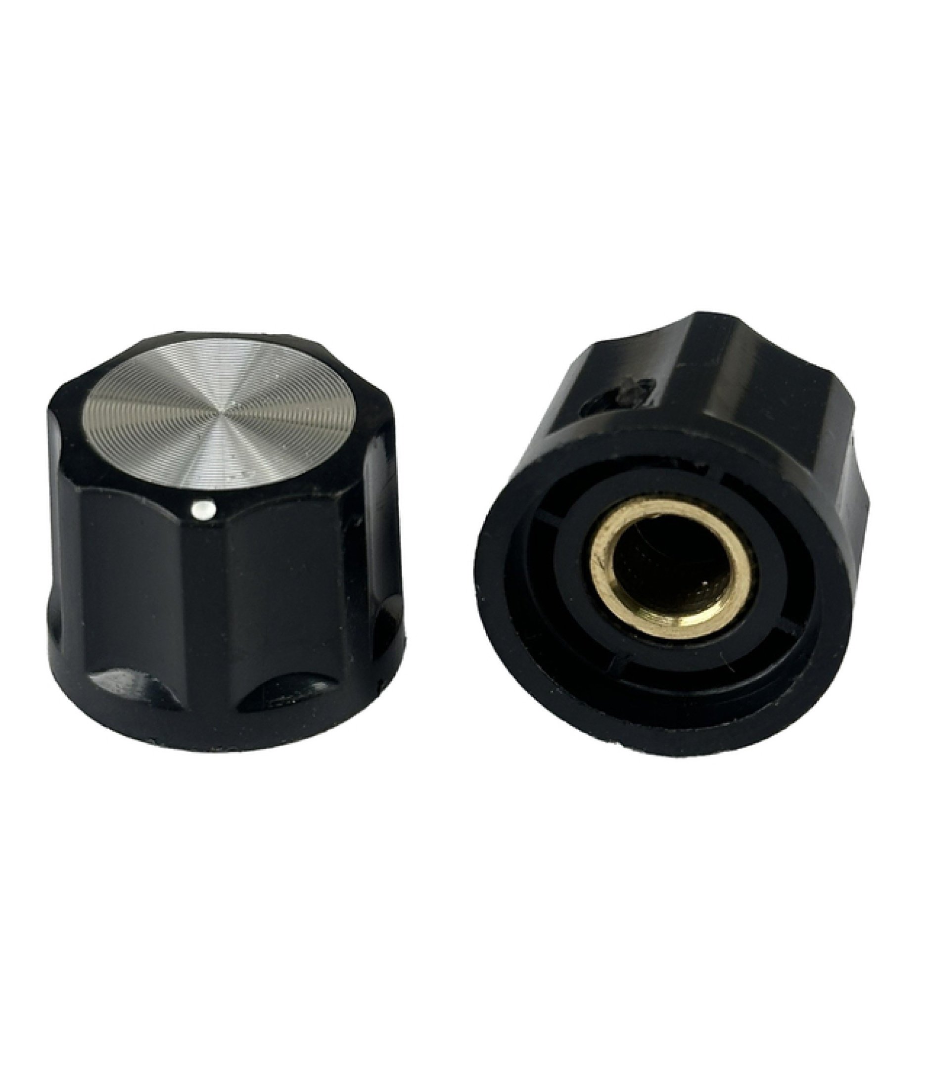 8011.jpg Black Moog Knob 16x21mm Shaft 6.4mm