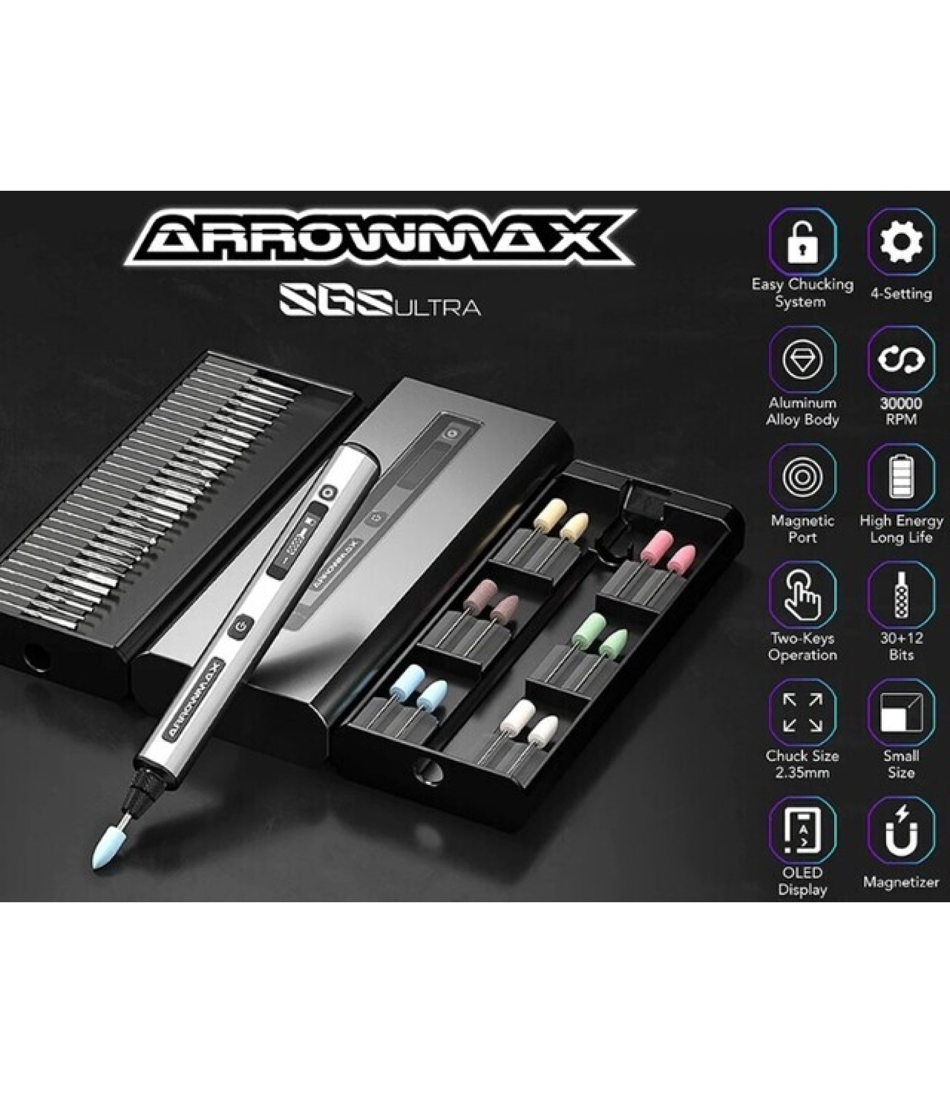 1 Set Electric Cordless Rotary Engraving Pen Tool ARROWMAX BRAND