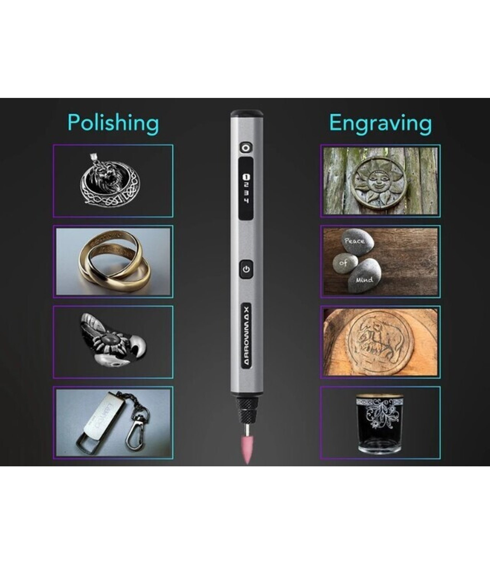 1 Set Electric Cordless Rotary Engraving Pen Tool ARROWMAX BRAND