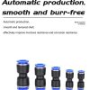 60PCS Air Straight Pneumatic Fittings PU 1/2",3/8",5/6",1/4",5/32"