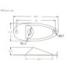Black Chrome 6.35mm 1/4" Boat style Guitar Jack socket