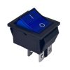 Rocker Switch Blue ON/OFF DPST 16A 250VAC Panel Mount, Snap-In without lamp