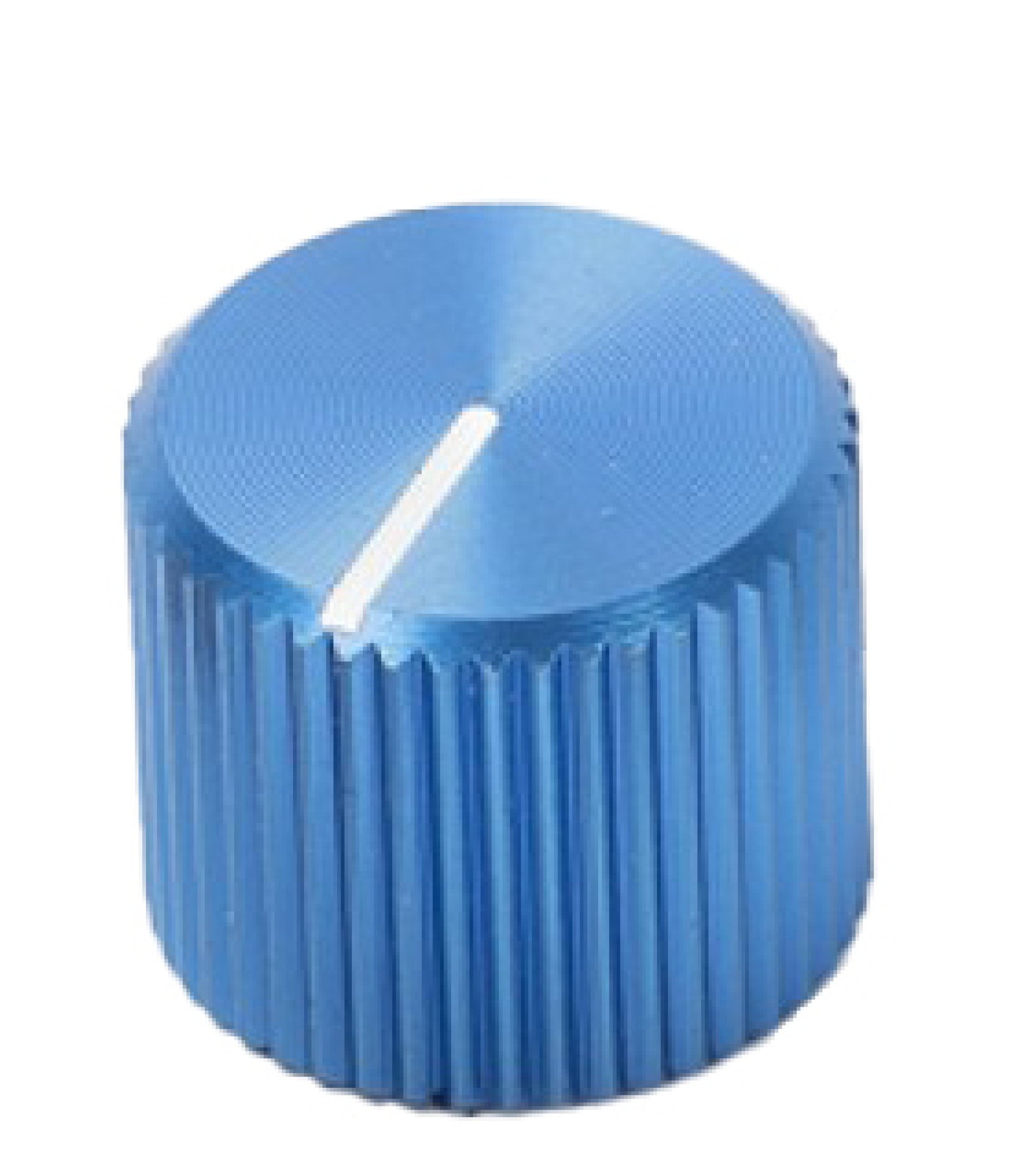 Knurled Aluminum Blue Knob 13x15mm