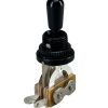 Mini Toggle Switch 3 Way SPDT On-Off-On Metal Housing Black Handle