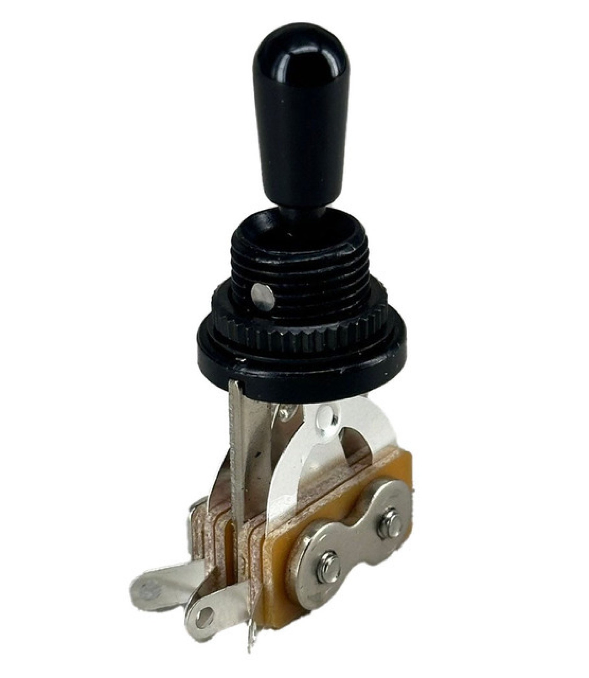 Mini Toggle Switch 3 Way SPDT On-Off-On Metal Housing Black Handle