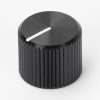 Knurled Aluminum Black Knob 13x15mm