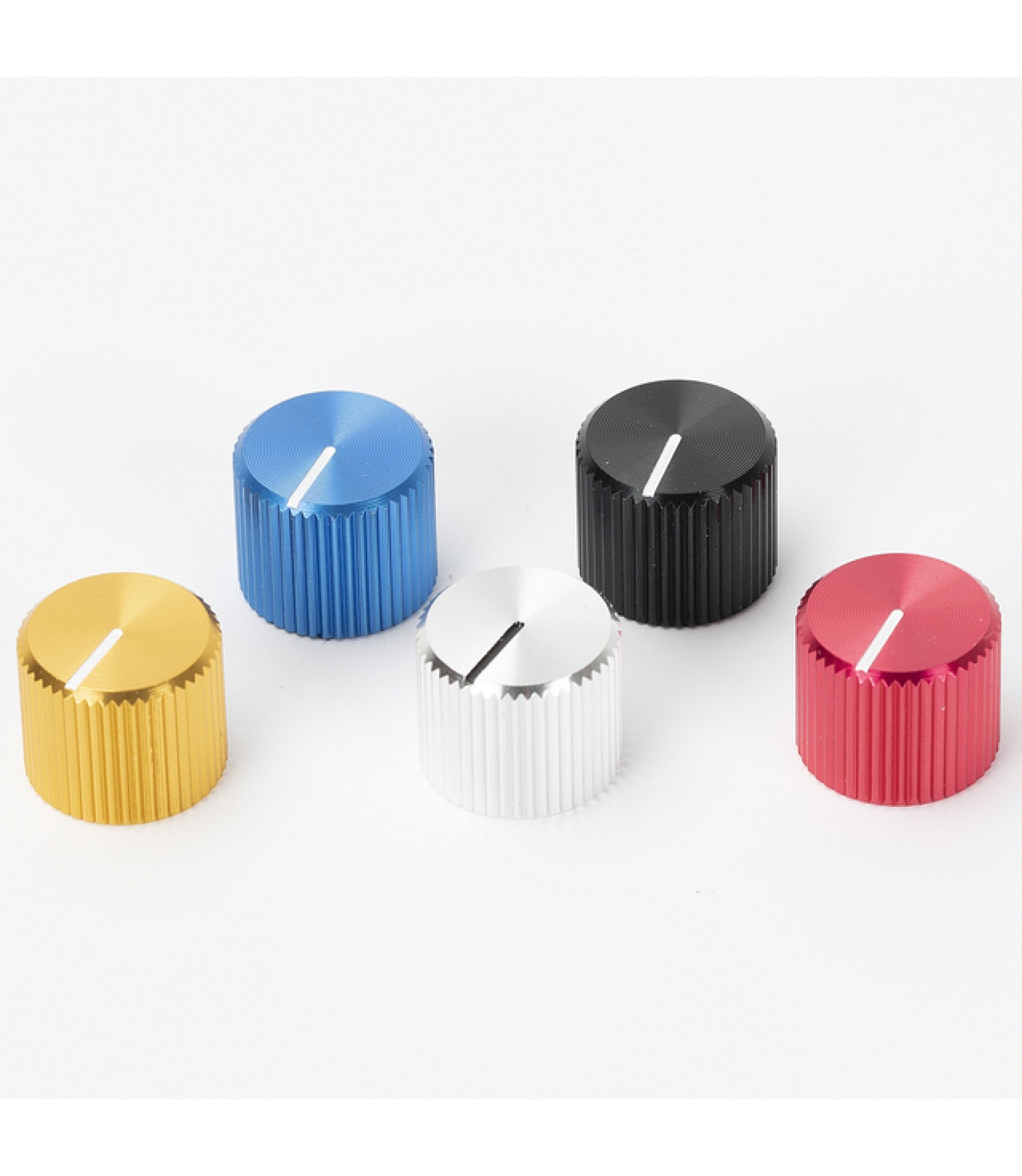 Knurled Aluminum Gold Knob 13x15mm