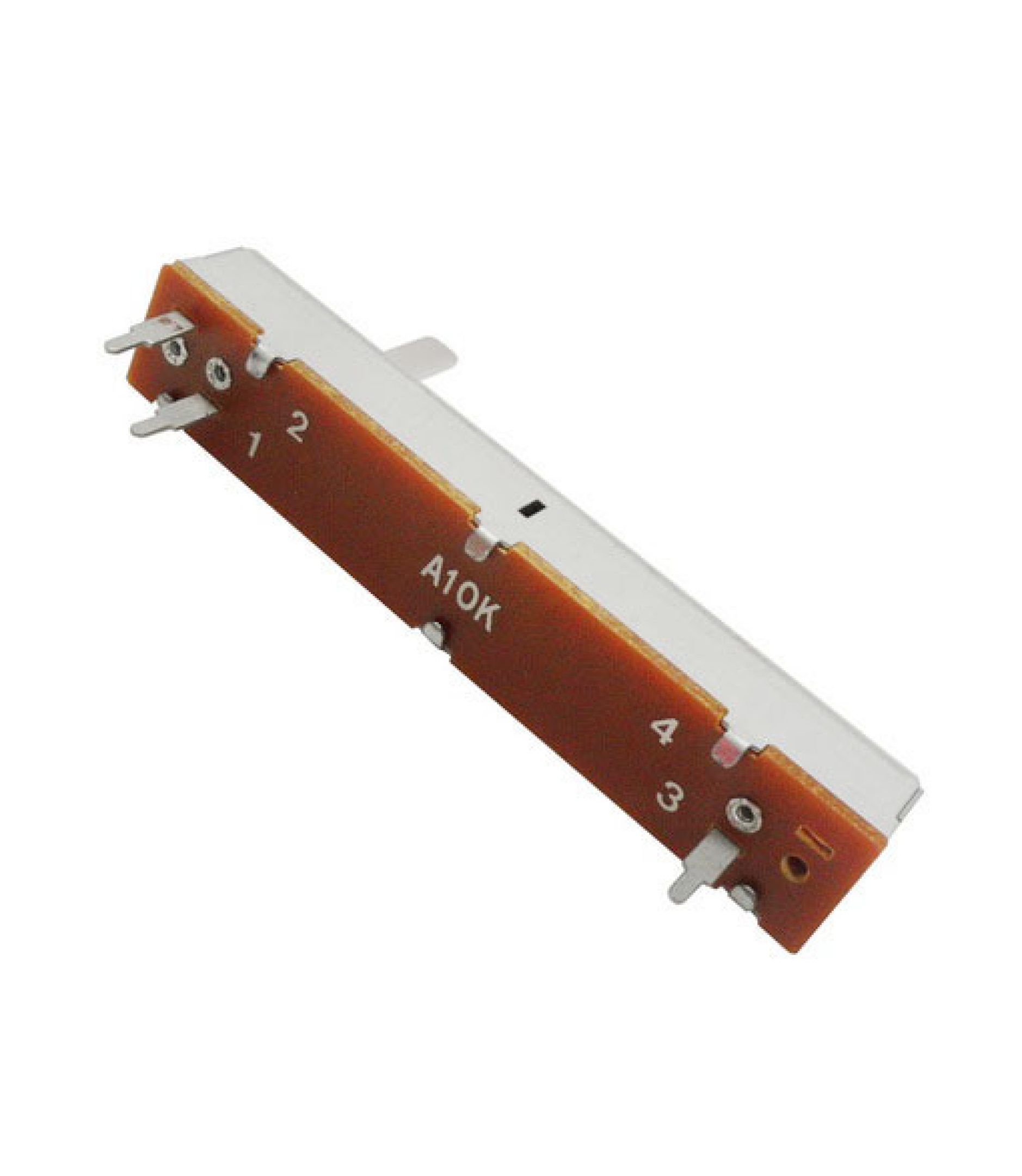 10K OHM Logarithmic Taper Slide Potentiometer PCB Mount Metal Shaft Lever Height: 15mm