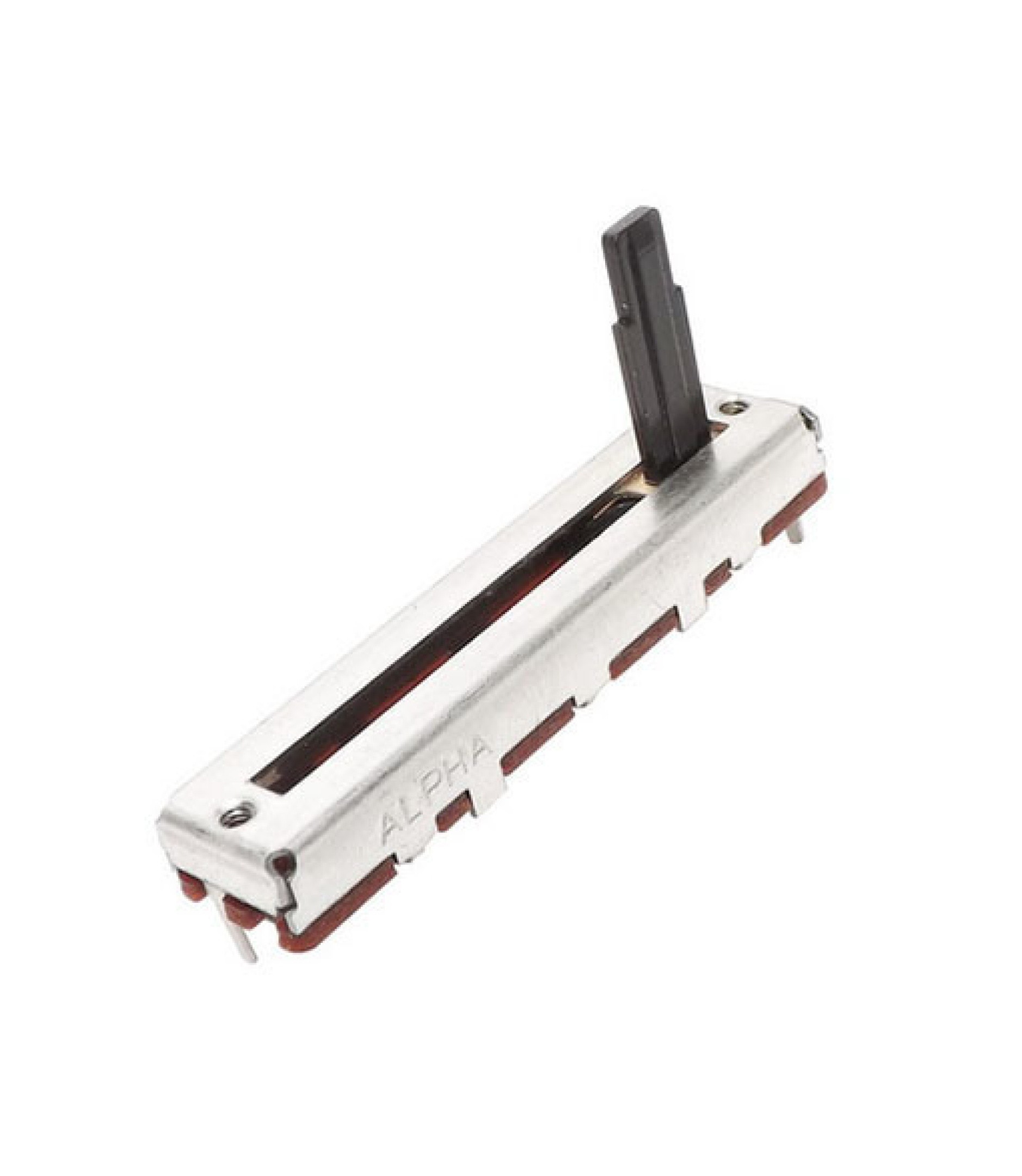 100K OHM Linear Taper Slide Potentiometer PCB Mount Plastic Shaft Lever Height: 15mm Center Click