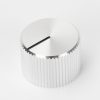 Knurled Aluminum Silver Knob 13x15mm