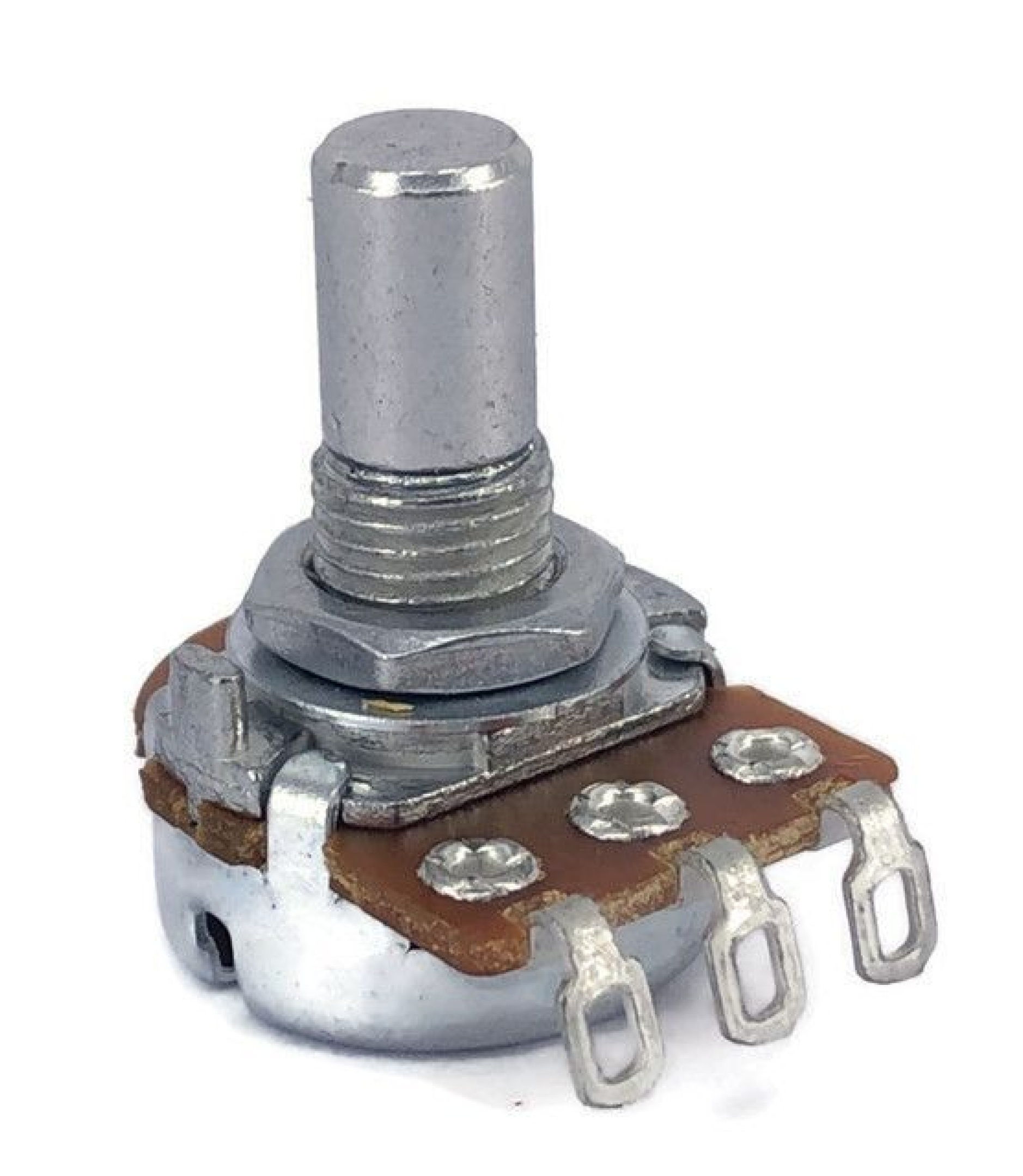 A-2402_4.jpg 5K OHM Logarithmic Taper Potentiometer Solder Lugs Round Shaft Dia: 6.35mm