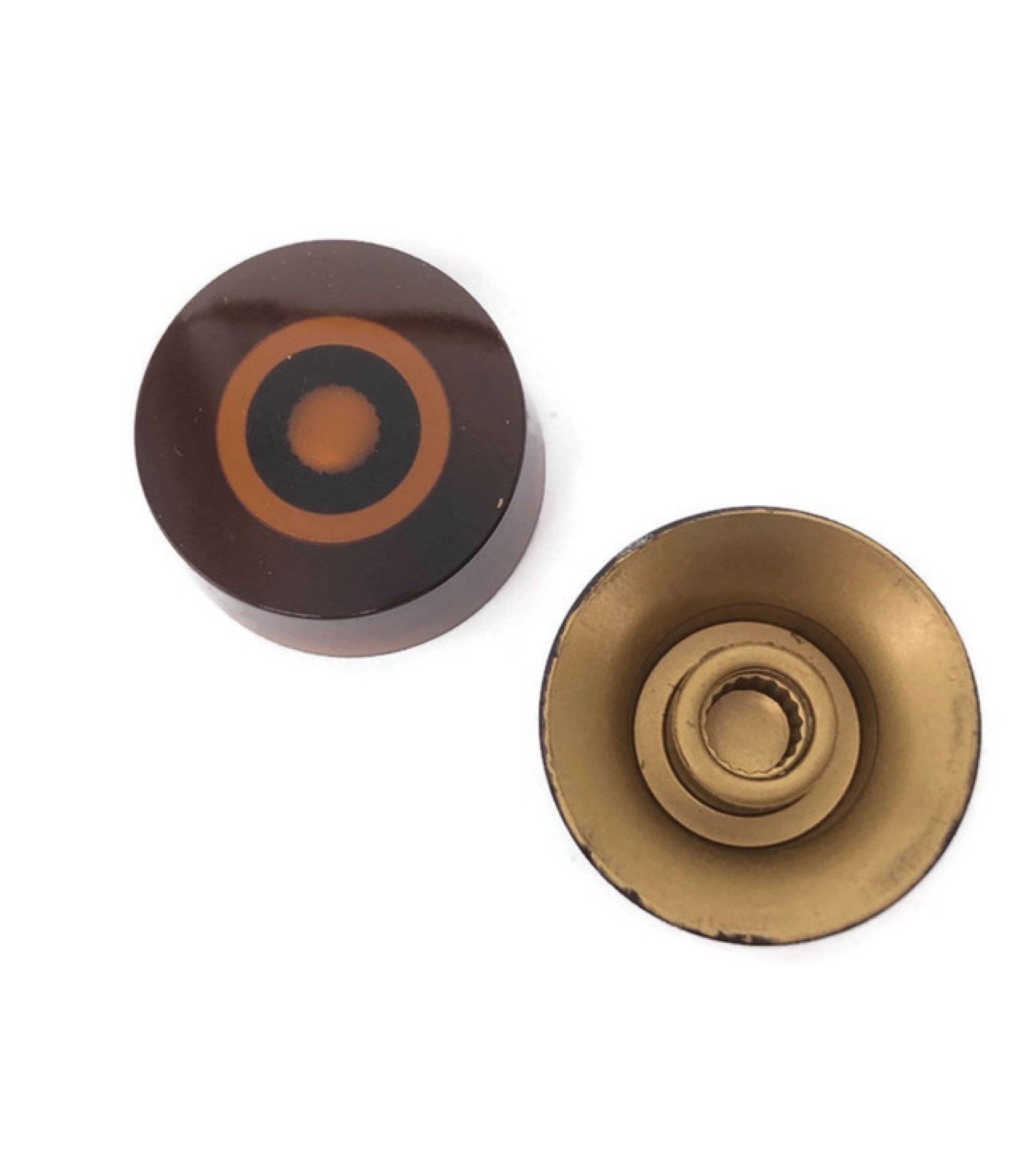 C-2005 Amber Gibson Style Speed Knob with White Numbering 0 to 10