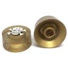 A-2891.jpg C-2005 Gold Gibson Style Knob with White Skull Head Mark and White Numbering 0 to 10