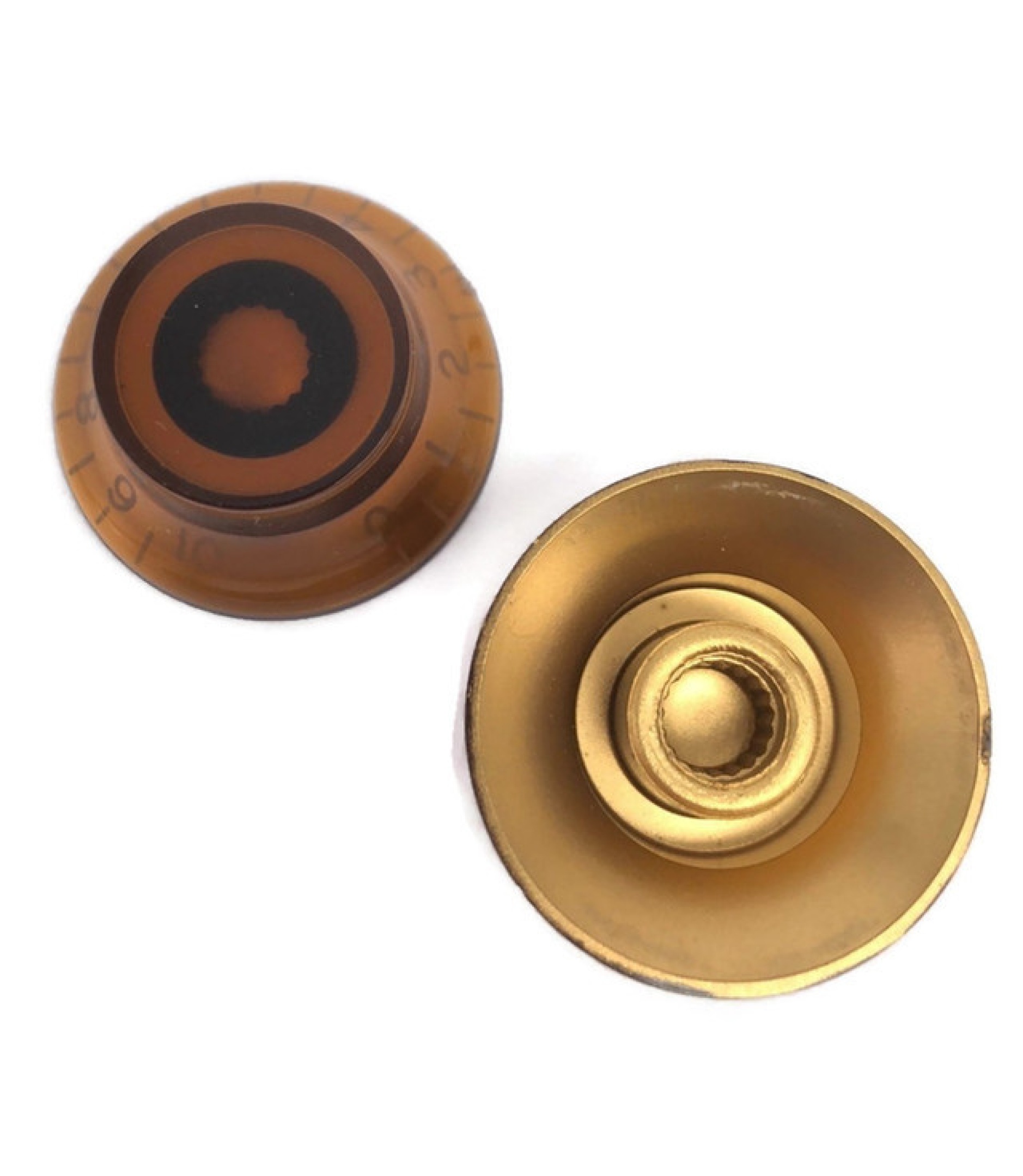 KN-2613 Amber Gibson Style Knob with White Numbering 0 to 10