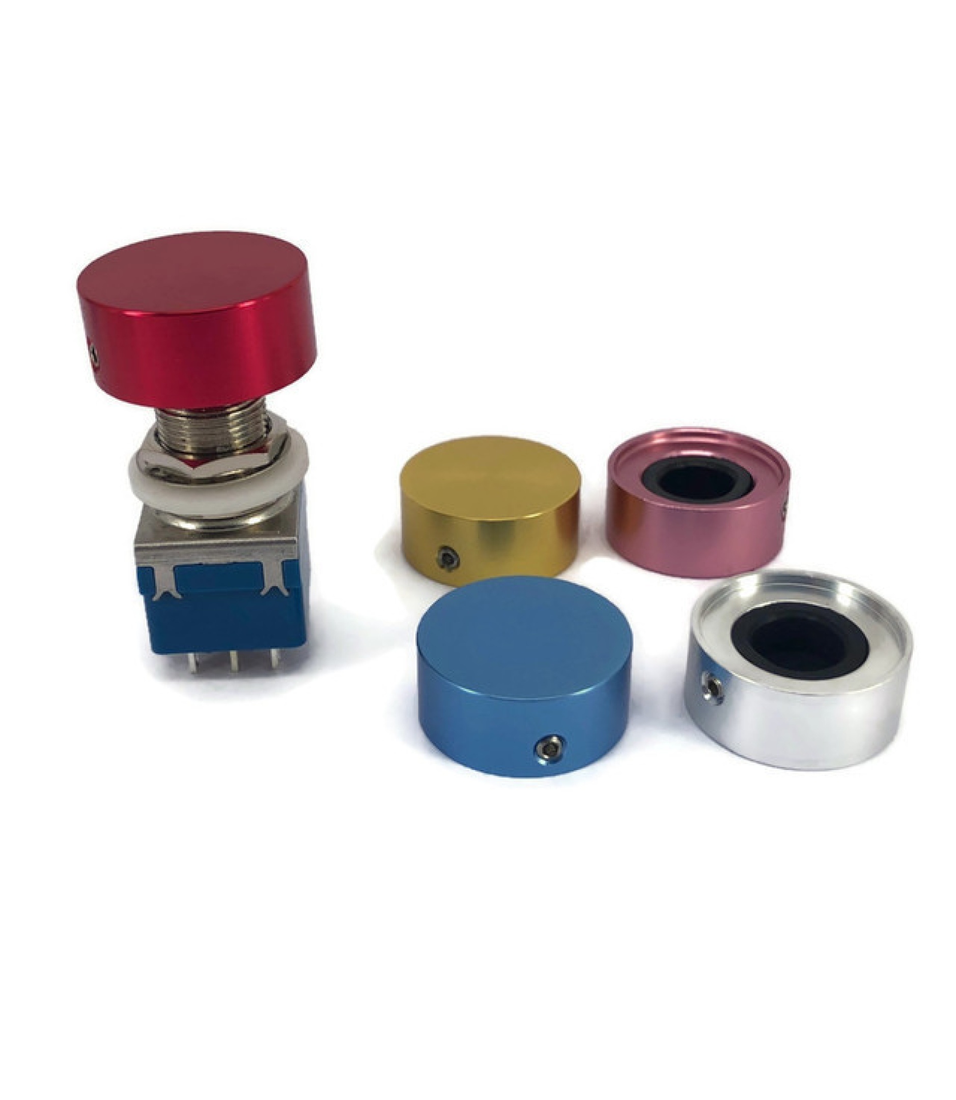 KN2310 Silver Foot Switch Aluminium Knob 23x10mm